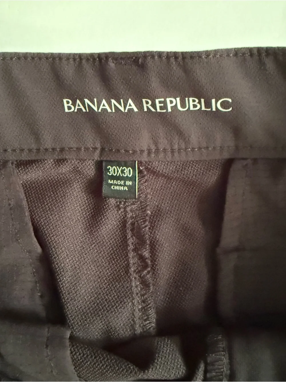 Banana Republic Mens Slim Fit Flat Front Pants in  Black  Size 30 X 30 NWOT